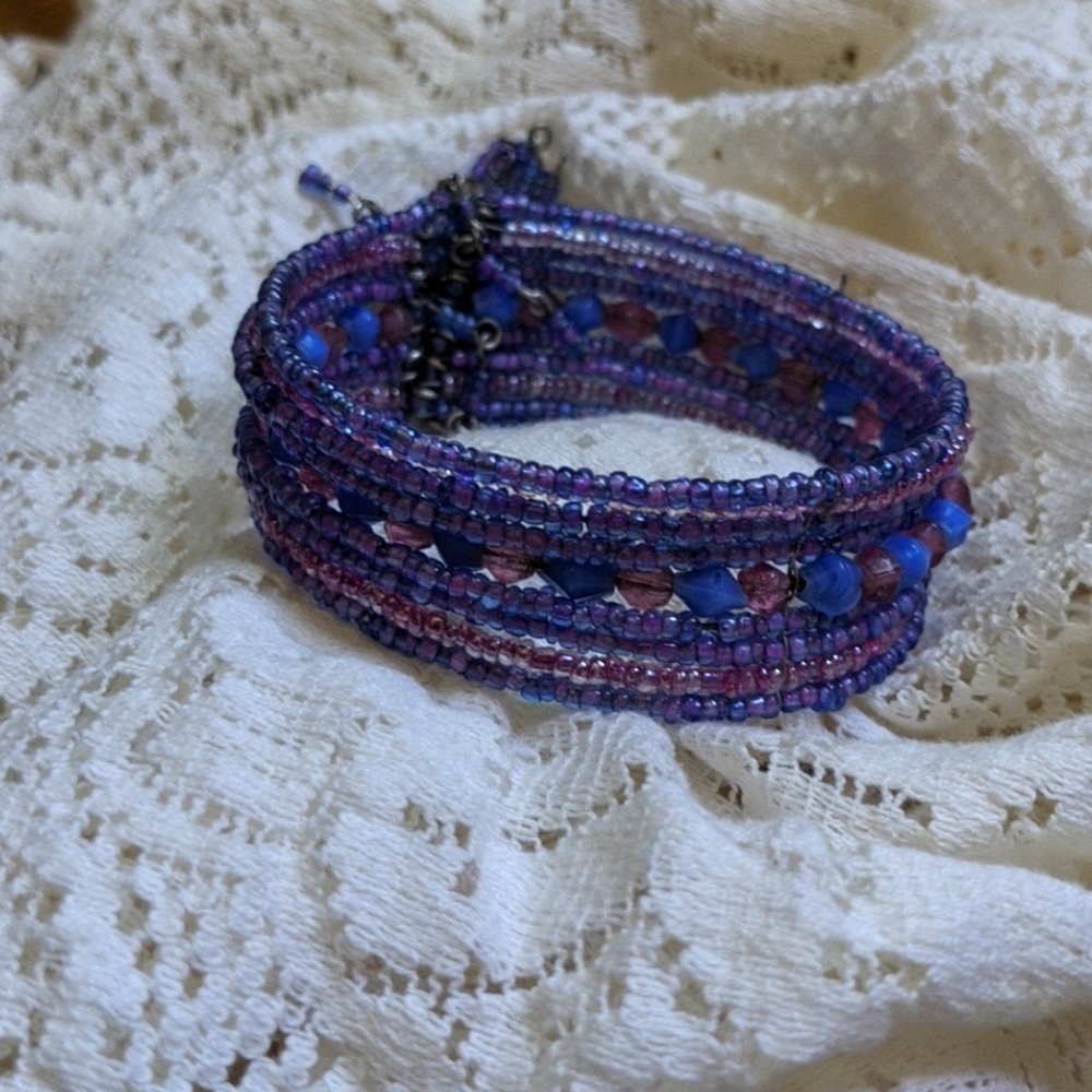 Purple Beaded Bracelet